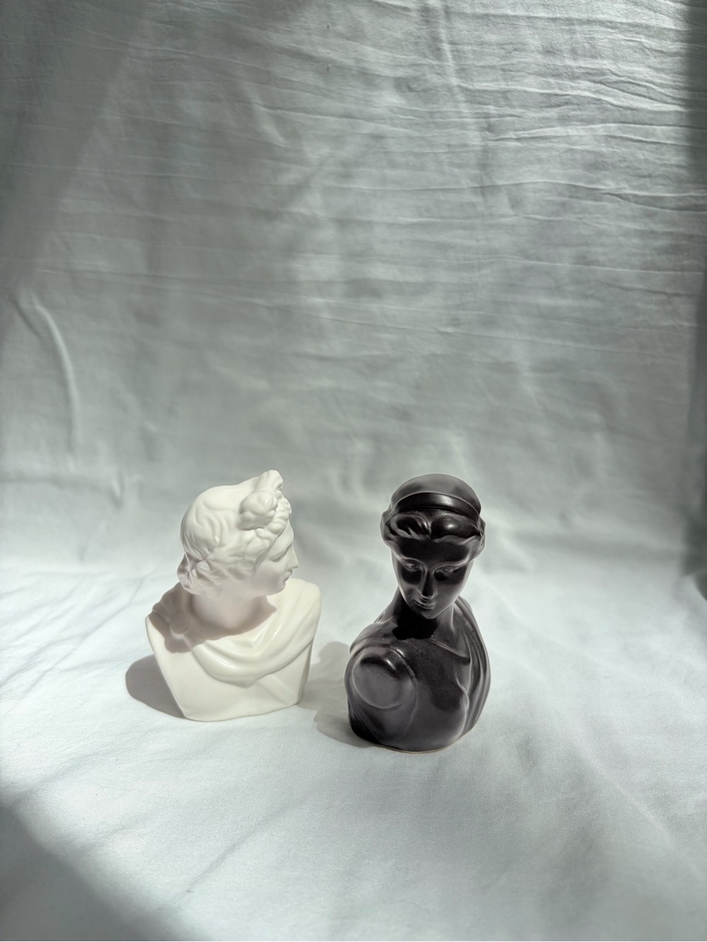 Classic Ceramic Bust Sculptures Salt & Pepper Set